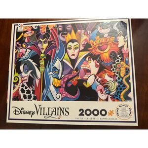 Ceaco Disney Villains Jigsaw Puzzle 550 PC Evil Queen +‎ Poster  24" x 18" VG